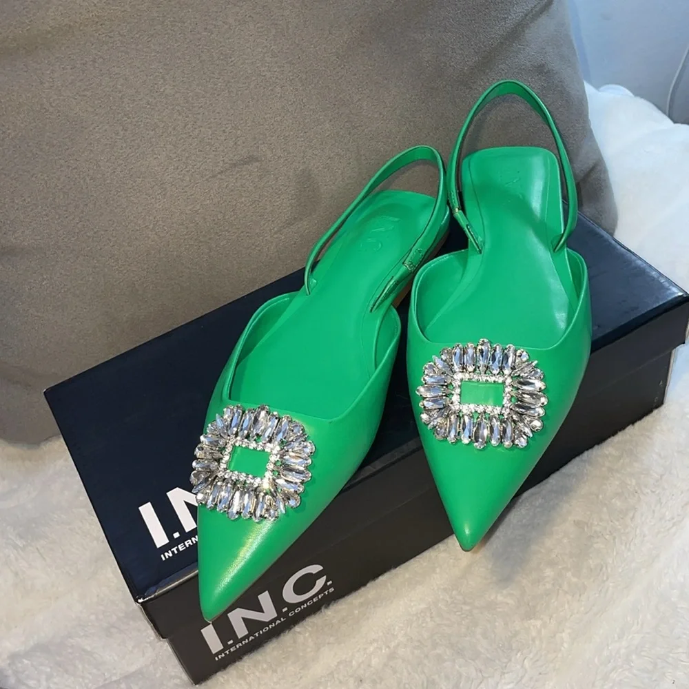 Inc International Concepts Women's Melicity Flats - Green 5.5M - Picture 8 of 9